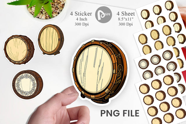 Irish Drum Sticker Sublimation artnoy 