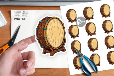 Irish Drum Sticker Sublimation artnoy 