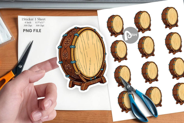 Irish Drum Sticker Sublimation artnoy 