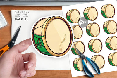 Irish Drum Sticker Sublimation artnoy 