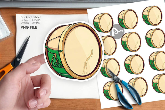 Irish Drum Sticker Sublimation artnoy 