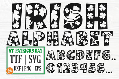 Irish Font | St Patricks Font | Shamrock Font | Clover Font | Monogram TTF | Alphabet SVG | Font Download | Cricut Font Font TonisArtStudio 