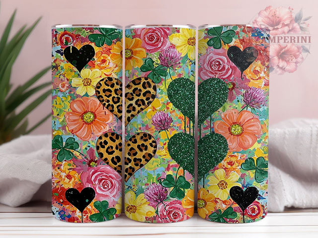 Irish Heart 20oz Tumbler Wrap, St Patrick's Day, Heart Abstract, Tumbler Wrap, 20oz Tumbler, Sublimation Design, Irish Heart, Holiday Gift Sublimation Li Zamperini 