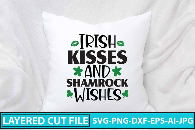 Irish Kisses and Shamrock Wishes SVG Design SVG Syaman 