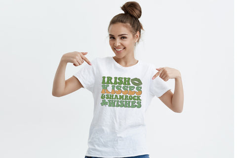 Irish Kisses Shamrock Wishes, St Patricks Day Sublimation Sublimation CraftLabSVG 