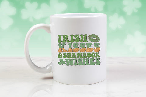 Irish Kisses Shamrock Wishes, St Patricks Day Sublimation Sublimation CraftLabSVG 
