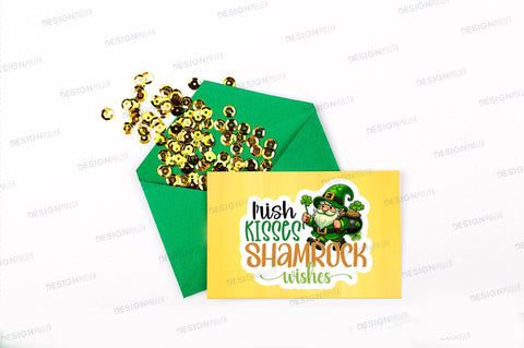 Irish kisses shamrock wishes Sticker Design Sublimation Regulrcrative 