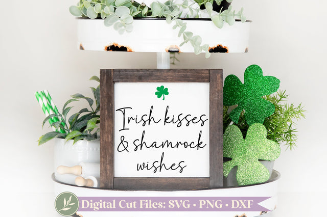 Irish Kisses & Shamrock Wishes SVG, St Patrick's Day SVG LilleJuniper 