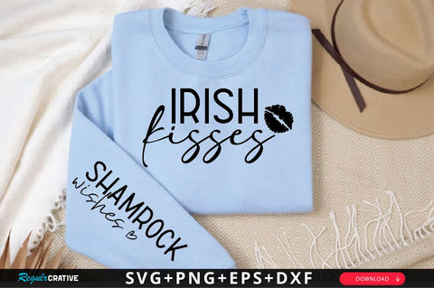 Irish kisses Sleeve SVG Design, Mother's Day Sleeve SVG SVG Regulrcrative 