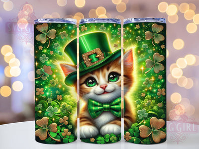 Irish Kitten Lover Tumbler, Cat Lovers Tumbler, Stylish 20oz Wrap, Sublimation Design, Trendy Gift Idea, Cute Cat Wrap, Irish Cat Tumbler Sublimation SvggirlplusArt 