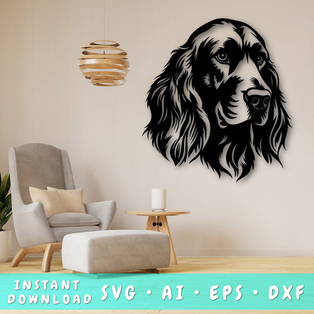 Irish Setter Laser SVG Cut File, Irish Setter Glowforge File, Irish Setter DXF, Irish Setter Wall Art SVG SVG HappyDesignStudio 