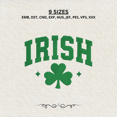 Irish Shamrock Embroidery Design – Green Ireland Clover St Patrick's Day Machine Embroidery File Embroidery/Applique DESIGNS PatternFeed8 
