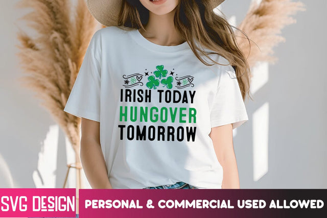 Irish Today Hungover Tomorrow SVG Cut File,Irish Today Hungover Tomorrow Sublimation PNG, St.Patrick's Day SVG Design , Happy St.Patrick's Day SVG Cut File SVG BlackCatsMedia 