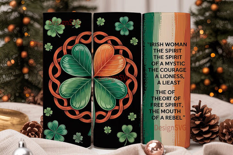Irish Woman 20oz Tumbler Wrap Sublimation DesignSVG 