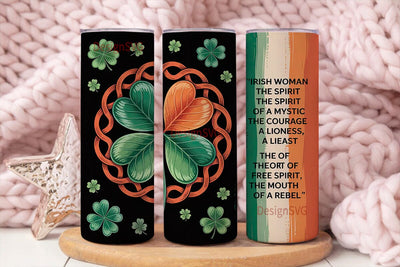Irish Woman 20oz Tumbler Wrap Sublimation DesignSVG 