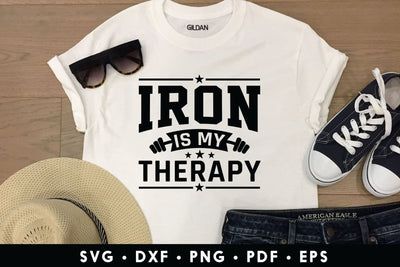 Iron is My Therapy | Workout SVG File SVG CraftLabSVG 