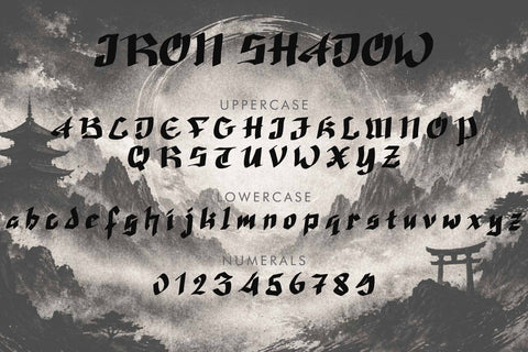Iron Shadow Font Prasetya Letter 