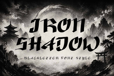 Iron Shadow Font Prasetya Letter 