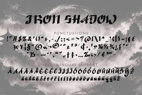 Iron Shadow Font Prasetya Letter 