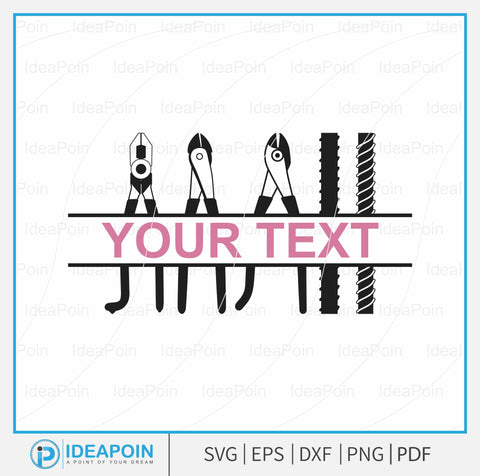 Ironworker Rod Buster Tools SVG, Rebar Worker SVG, Rebar Worker PNG, Ironworker monogram, Ironworker Rodbuster Tools with Split Monogram SVG Dinvect 