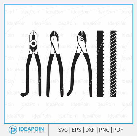 Ironworker Rod Buster Tools SVG, Rebar Worker SVG, Rebar Worker PNG, Ironworker monogram, Ironworker Rodbuster Tools with Split Monogram SVG Dinvect 