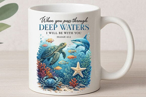 Isaiah 43 2 PNG Deep Waters Christian Scripture Sublimation SVG BillahCrafts 