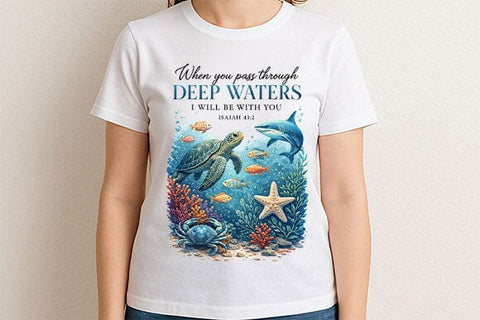 Isaiah 43 2 PNG Deep Waters Christian Scripture Sublimation SVG BillahCrafts 