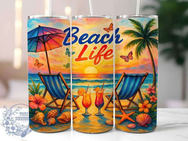 Island Breeze Beach Life Tumbler Wrap, Tropical Tumbler Wrap, Summer Vibes PNG, Ocean Sublimation Design, 20oz Tumbler Wrap, Coastal Tumbler Design, Island Life PNG Sublimation ToriDesigns 