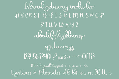 Island Getaway, Cute Handwritten Font for Cricut, Cursive Handwriting Font Designing Digitals 