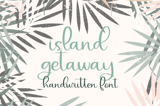 Island Getaway, Cute Handwritten Font for Cricut, Cursive Handwriting Font Designing Digitals 