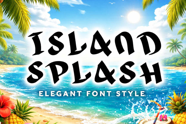 Island Splash Font Prasetya Letter 