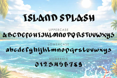 Island Splash Font Prasetya Letter 
