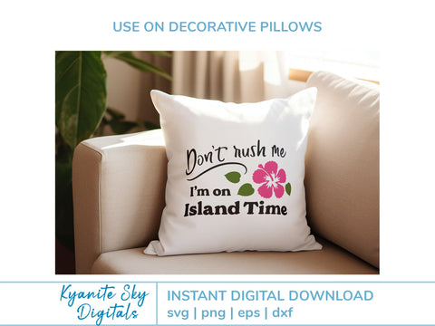 Island Time SVG Fun Quote Summer Tropical Vacation SVG Kyanite Sky Digitals 