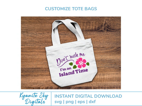 Island Time SVG Fun Quote Summer Tropical Vacation SVG Kyanite Sky Digitals 