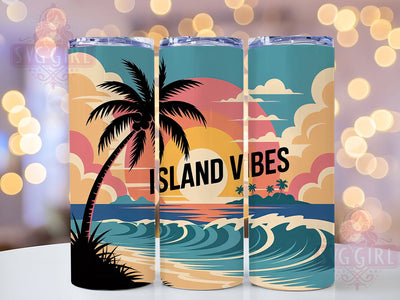Island Vibes Salty 20oz Tumbler, Salty Summer Phrase, Island Vibes Quote, Tropical Coastal Theme, Sublimation Tumbler Wrap, 20oz Tumbler, Fun Summer Gift Sublimation SvggirlplusArt 