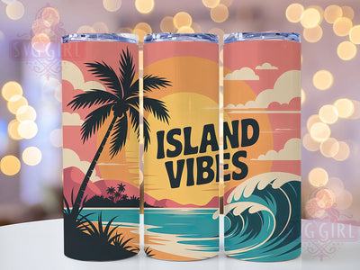 Island Vibes Salty 20oz Tumbler, Salty Summer Phrase, Island Vibes Quote, Tropical Coastal Theme, Sublimation Tumbler Wrap, 20oz Tumbler, Fun Summer Gift Sublimation SvggirlplusArt 