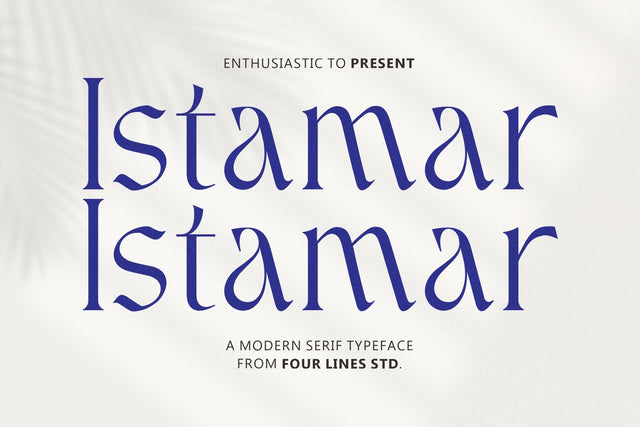 Istamar – Elegant Serif Font Font Four Lines Std. 