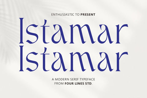 Istamar – Elegant Serif Font Font Four Lines Std. 