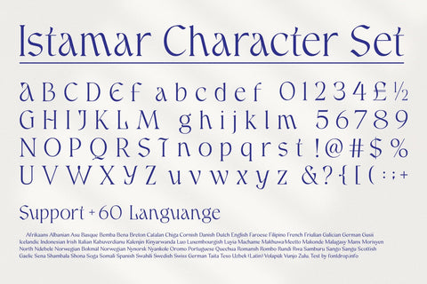 Istamar – Elegant Serif Font Font Four Lines Std. 