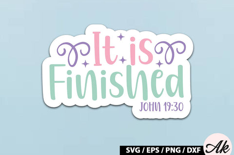 It is finished john 19 30 SVG Stickers SVG akazaddesign 