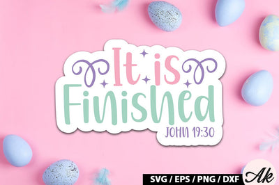 It is finished john 19 30 SVG Stickers SVG akazaddesign 