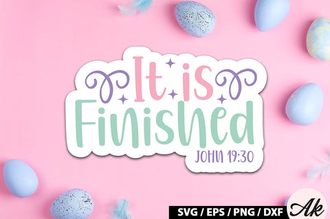 It is finished john 19 30 SVG Stickers SVG akazaddesign 