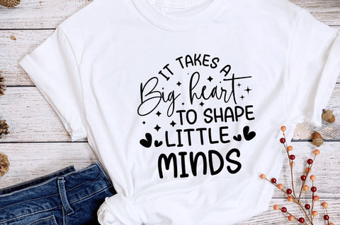 It Takes a Big Heart to Shape Little Minds svg Bundle SVG Designangry 