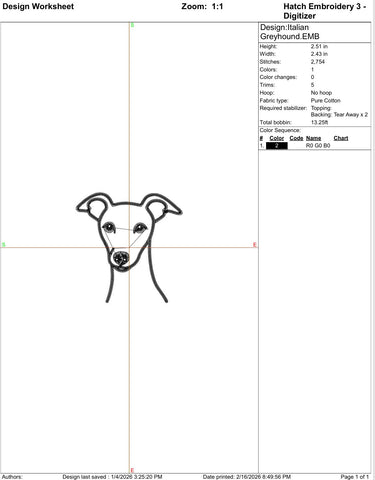 Italian Greyhound Embroidery File Embroidery/Applique DESIGNS Stitched Haus 