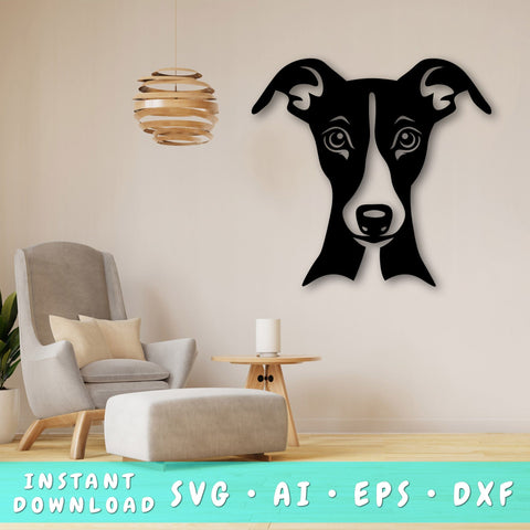 Italian Greyhound Laser SVG Cut File, Italian Greyhound Glowforge File, Italian Greyhound DXF, Italian Greyhound Wall Art SVG SVG HappyDesignStudio 