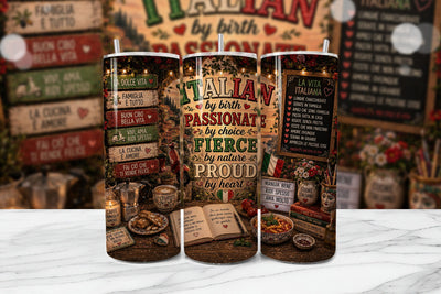 Italian Pride Passionate Tumbler Wrap Sublimation BijouBay 