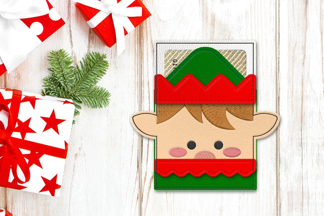 ITH Elf Face Gift Card Holder Applique Embroidery Embroidery/Applique DESIGNS Risa Rocks It 
