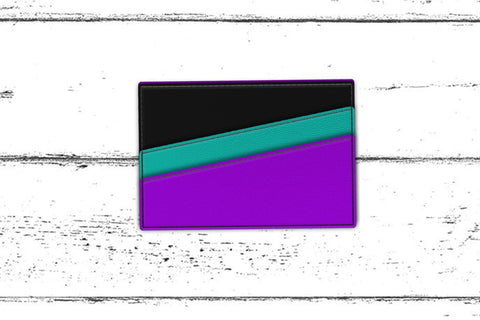 ITH Slanted Pocket Card Holder Wallet Applique Embroidery Embroidery/Applique DESIGNS Risa Rocks It 