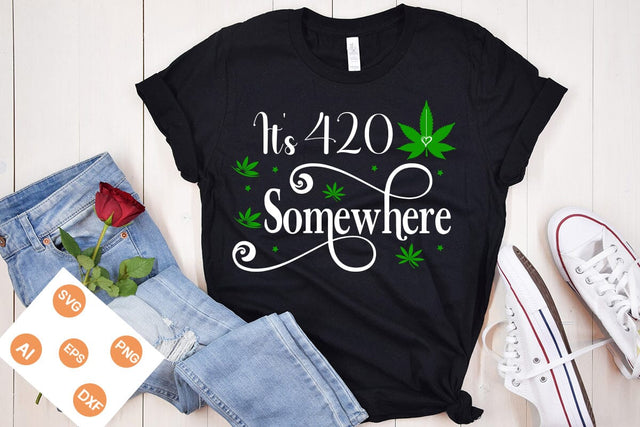 It's 420 Somewhere SVG Design, Weed SVG design, Marijuana SVG, SVGs,Quotes and Sayings,Food & Drink,On Sale, Print & Cut SVG DesignPlante 503 