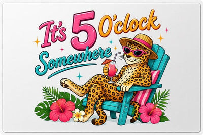 It's 5 O'Clock Somewhere PNG | Tropical Happy Hour Sublimation Design SVG BillahCrafts 